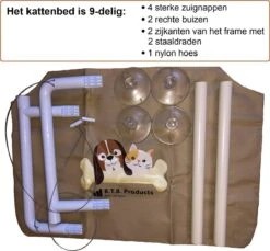 Merkloos Kattenhangmat – Hangmat Kat – Kattenmand Raam – Kattenkussen – Kattenbed – Poezenmand – Beige 14 Merkloos Kattenhangmat – Hangmat Kat – Kattenmand Raam – Kattenkussen – Kattenbed – Poezenmand – Beige -Kattenproducten 1200x1111 2