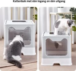 LooMar Kattenbak Groot - Kattenbak XXL - Kattenbak Grote Katten - Opvouwbaar - Grijs -Kattenproducten 1200x1112 3