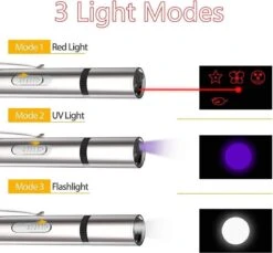 Laserpen - Oplaadbaar Met USB - Rode Laser - RVS Zilver - UV - Zaklamp - LED - Kat - Katten Speeltjes - Kattenspeelgoed - 7 Verschillende Standen -Kattenproducten 1200x1114 9