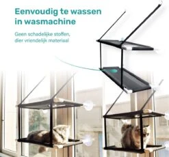 Raamhangmat - Dubbellaags - Met Zuignappen - 20kg Draag Gewicht - Kattenhangmat - Hangmat Kat - Kattenbed - Kattenkussen - Kattenbank - Kattenmand - Raam - Kattenhangmat Raam - Zwart - Radiator 12 Raamhangmat - Dubbellaags - Met Zuignappen - 20kg Draag Gewicht - Kattenhangmat - Hangmat Kat - Kattenbed - Kattenkussen - Kattenbank - Kattenmand - Raam - Kattenhangmat Raam - Zwart - Radiator -Kattenproducten 1200x1115 5