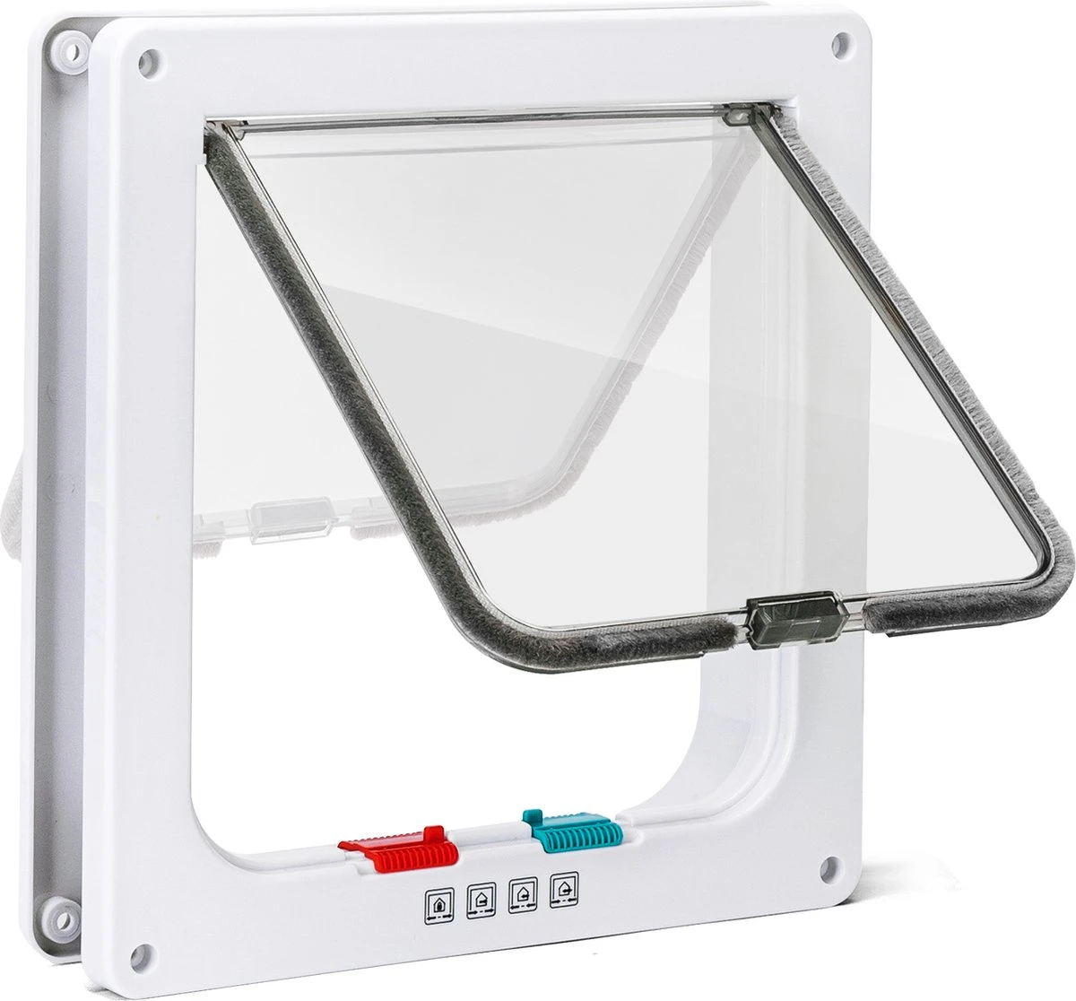 Nobleza Kattenluik Met Tunnel - 4 Vergrendelingsstanden - Weerbestendig - Binnen En Buiten - 20.5 X 19.7 Cm - Maat M - Wit 3 Nobleza Kattenluik Met Tunnel - 4 Vergrendelingsstanden - Weerbestendig - Binnen En Buiten - 20.5 X 19.7 Cm - Maat M - Wit