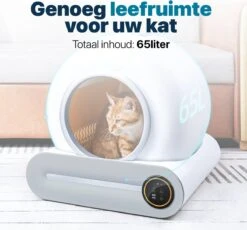 BOME Automatische Kattenbak - Zelfreinigende Kattenbak - Met App En Touchscreen - 65L -Kattenproducten 1200x1117 6