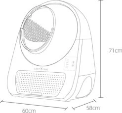 Catlink Smart Litter Box - Scooper Young - Zelfreinigende Kattenbak Zonder Wifi - Kleur Grijs -Kattenproducten 1200x1118 4