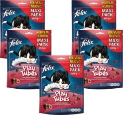 Felix PlayTubes - Kattensnacks Kalkoen & Ham - 5 X 180g -Kattenproducten 1200x1127 3