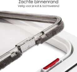 Merkloos Kattenluik - Inclusief Tunnel - 4 Vergendelingsstanden - Wit - Waterdicht - 23 X 25 X 5.5 Cm -Kattenproducten 1200x1129 6