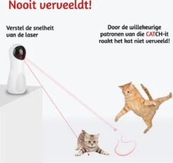 Merkloos Automatisch Kattenspeeltje Laser Intelligent Interactief Voor Katten – Laser Kat – 3 Verschillende Standen – Incl. Oplaadkabel – Geruisloze Motor -Kattenproducten 1200x1129 7