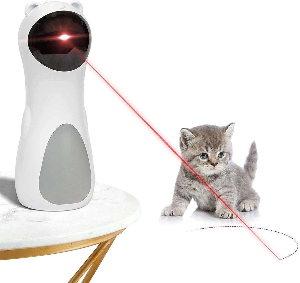 PetPetrol Automatisch Kattenspeeltje – Laser – Kattenlaser - Intelligent Interactief Voor Katten – Laser Kat – 9 Verschillende Standen – Incl. Oplaadkabel – Geruisloze Motor 8 PetPetrol Automatisch Kattenspeeltje – Laser – Kattenlaser - Intelligent Interactief Voor Katten – Laser Kat – 9 Verschillende Standen – Incl. Oplaadkabel – Geruisloze Motor - Afbeelding 6