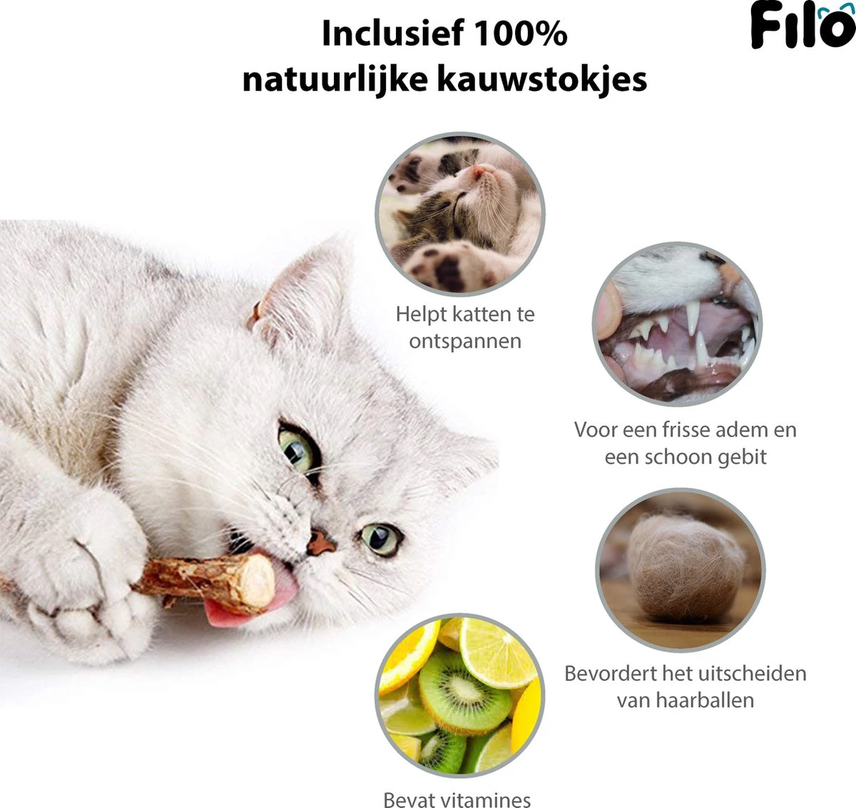 Filo Kattenspeelgoed Set 30 Stuks - Kattenspeeltje Kattentunnel - Kattenhengel - Kattenveertjes - Vis Met Kattenkruid - Kattenspeeltjes Intelligentie Kitten - Interactief Speelgoed Katten - Poezen Speeltjes 6 Filo Kattenspeelgoed Set 30 Stuks - Kattenspeeltje Kattentunnel - Kattenhengel - Kattenveertjes - Vis Met Kattenkruid - Kattenspeeltjes Intelligentie Kitten - Interactief Speelgoed Katten - Poezen Speeltjes - Afbeelding 4