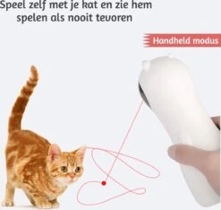 Merkloos Automatisch Kattenspeeltje Laser Intelligent Interactief Voor Katten – Laser Kat – 3 Verschillende Standen – Incl. Oplaadkabel – Geruisloze Motor -Kattenproducten 1200x1138 3