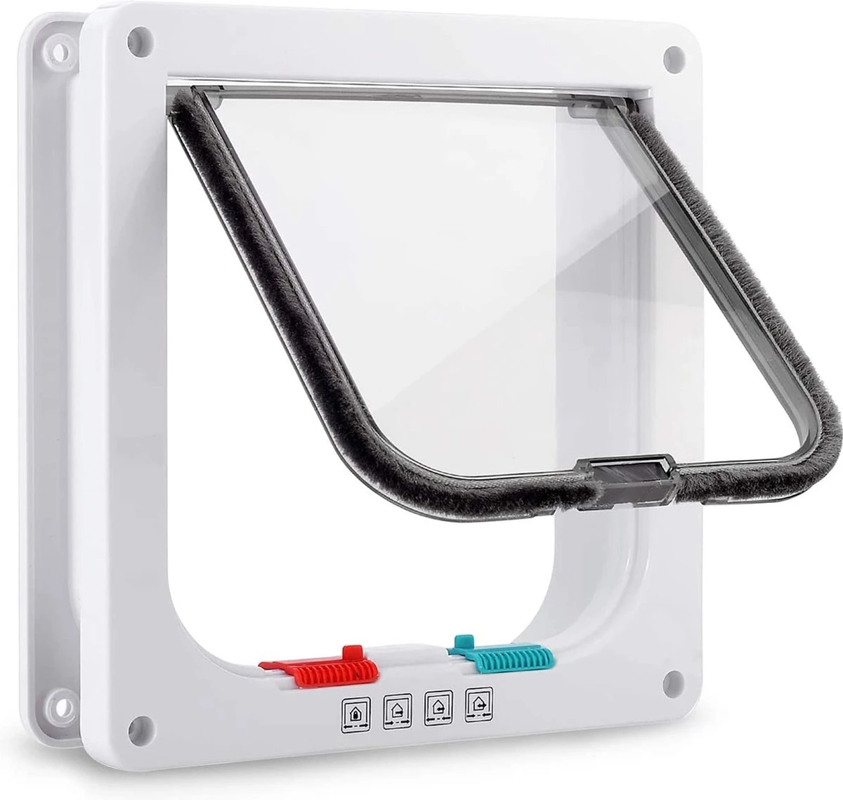 DOWO® - Kattenklep - Kattenluik - Kattenluikje - 4-weg Magneetsluiting Huisdierklep, Eenvoudige Installatie Kattendeur Huisdierendeur Aan De Muur, Houten Deur, Upvc Binnendeur, Baksteenwanden, Houten Deuren (M - Buitenmaat 19 X20 Cm) 4 DOWO® - Kattenklep - Kattenluik - Kattenluikje - 4-weg Magneetsluiting Huisdierklep, Eenvoudige Installatie Kattendeur Huisdierendeur Aan De Muur, Houten Deur, Upvc Binnendeur, Baksteenwanden, Houten Deuren (M - Buitenmaat 19 X20 Cm) - Afbeelding 2