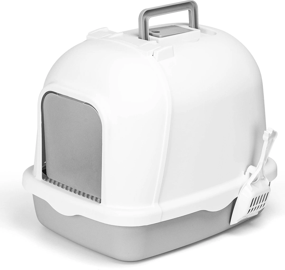 Nobleza ZSW - Kattenbak Met Kattenbakschep - 54x41x45 Cm - Grijs- L 3 Nobleza ZSW - Kattenbak Met Kattenbakschep - 54x41x45 Cm - Grijs- L