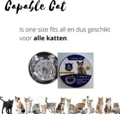 Capable Cat Vlooienband Kat | Vlooien | Luizen | Teken | Mijten | 8 Maanden Bescherming | Katten -Kattenproducten 1200x1142 2