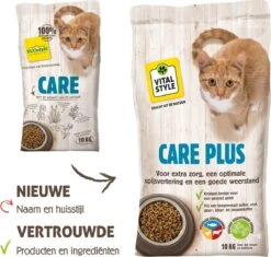 VITALstyle CARE Plus - Kattenbrokken - 10 Kg -Kattenproducten 1200x1144