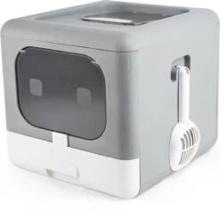 Kattenbak | 2 Ingangen | Opening Bovenkant En Onder | Inklapbaar | Grijs 13 Kattenbak | 2 Ingangen | Opening Bovenkant En Onder | Inklapbaar | Grijs -Kattenproducten 1200x1148 1