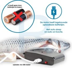 RealN Elektrische Speelvis Clownvis Inclusief Catnip Zakje – Kattenspeeltjes - Kattenspeelgoed – Krachtige Batterij – Bewegende Vis – Leukste Kattenspeeltje Goudvis – Kat Actiever Maken – 30 Cm – Speelvis Katten – Wasbaar – Oplaadbaar – Blauw/Wit 10 RealN Elektrische Speelvis Clownvis Inclusief Catnip Zakje – Kattenspeeltjes - Kattenspeelgoed – Krachtige Batterij – Bewegende Vis – Leukste Kattenspeeltje Goudvis – Kat Actiever Maken – 30 Cm – Speelvis Katten – Wasbaar – Oplaadbaar – Blauw/Wit -Kattenproducten 1200x1148 3