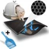 Tenify Kattenbakmat + Extra Kattenbak Schepje - 40 X 50 Cm - Waterdicht - Dubbele Laag - Honingraatstructuur - Uitloopmat - Mat -Kattenproducten 1200x1149 5