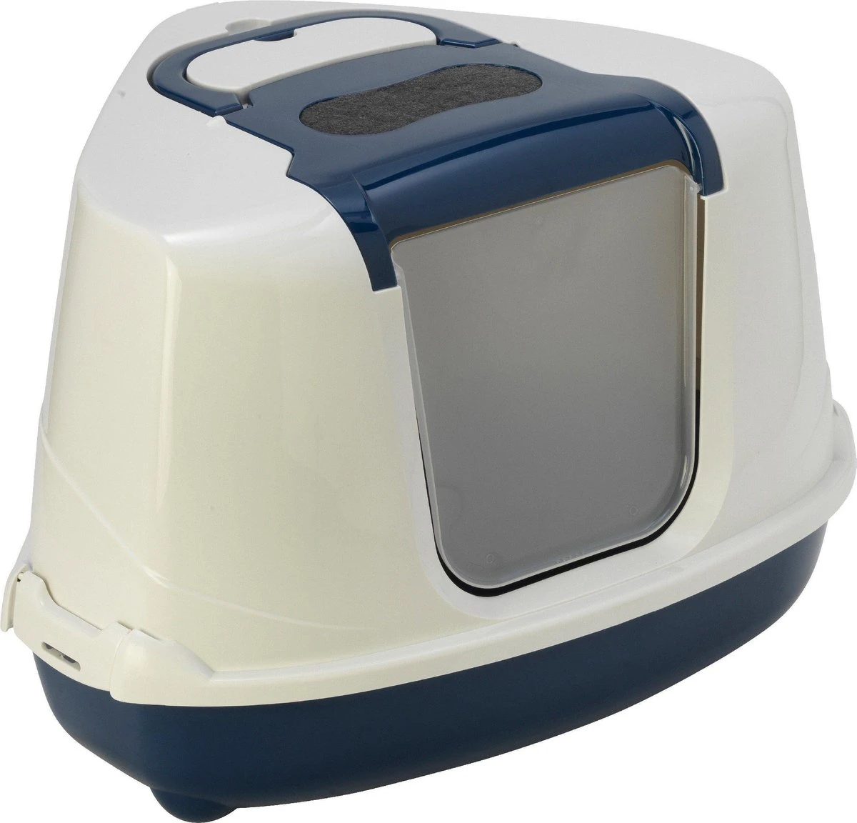 Moderna Flip Hoekkattenbak - Donkerblauw/Wit - 56 X 45 X 39 Cm 7 Moderna Flip Hoekkattenbak - Donkerblauw/Wit - 56 X 45 X 39 Cm - Afbeelding 5