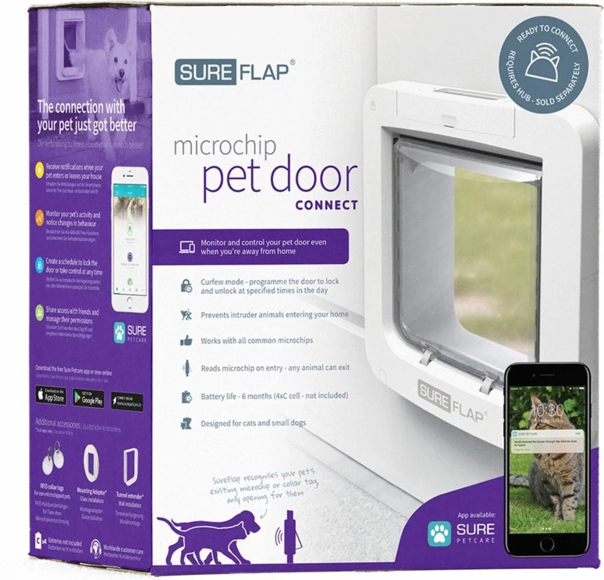 Sureflap Microchip Huisdierluik Connect Bundel - Kattenluik - Wit 8 Sureflap Microchip Huisdierluik Connect Bundel - Kattenluik - Wit - Afbeelding 6