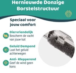 Mmoods Kattenluik – Zwarte Kattentunnel Maat L – Weersbestendig Dankzij Borstel – 4 Vergrendelingsstanden – Geschikt Voor Binnen En Buiten -Kattenproducten 1200x1153 4