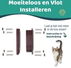 Mmoods Kattenluik – Zwarte Kattentunnel Maat L – Weersbestendig Dankzij Borstel – 4 Vergrendelingsstanden – Geschikt Voor Binnen En Buiten -Kattenproducten 1200x1153 5