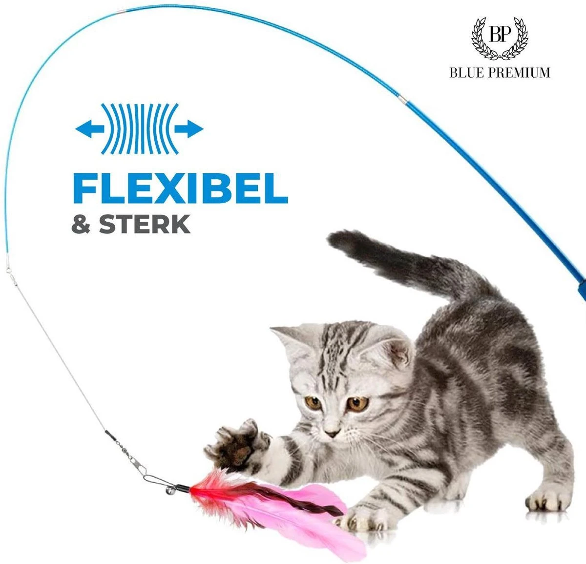 Merkloos 2 Kattenhengels Met 10 Speeltjes – Bewegende Kattenspeeltjes Met Veren En Belletjes – Interactieve Kattenspeelgoed Voor Kittens – Cat Toys 5 Merkloos 2 Kattenhengels Met 10 Speeltjes – Bewegende Kattenspeeltjes Met Veren En Belletjes – Interactieve Kattenspeelgoed Voor Kittens – Cat Toys - Afbeelding 3