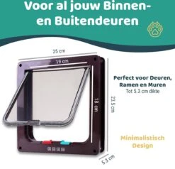Mmoods Kattenluik – Zwarte Kattentunnel Maat L – Weersbestendig Dankzij Borstel – 4 Vergrendelingsstanden – Geschikt Voor Binnen En Buiten -Kattenproducten 1200x1157 7