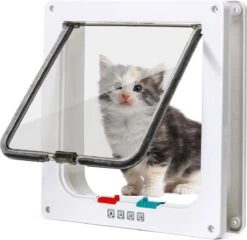 Nobleza Kattenluik Met Tunnel - 4 Vergrendelingsstanden - Weerbestendig - Binnen En Buiten - 20.5 X 19.7 Cm - Maat M - Wit 17 Nobleza Kattenluik Met Tunnel - 4 Vergrendelingsstanden - Weerbestendig - Binnen En Buiten - 20.5 X 19.7 Cm - Maat M - Wit -Kattenproducten 1200x1164 5