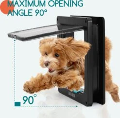 Nobleza Kattenluik Met Tunnel - 4 Vergrendelingsstanden - Weerbestendig - Binnen En Buiten - 28.5 X 25 Cm - Maat XL - Zwart -Kattenproducten 1200x1173 5