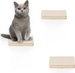 Navaris Katten Klimmuur 3 Tredes - 18 X 18 X 1,5 Cm Per Plankje - Katten Klimwand Van Hout - Inclusief Bevestigingsmateriaal 10 Navaris Katten Klimmuur 3 Tredes - 18 X 18 X 1,5 Cm Per Plankje - Katten Klimwand Van Hout - Inclusief Bevestigingsmateriaal -Kattenproducten 1200x1173 7