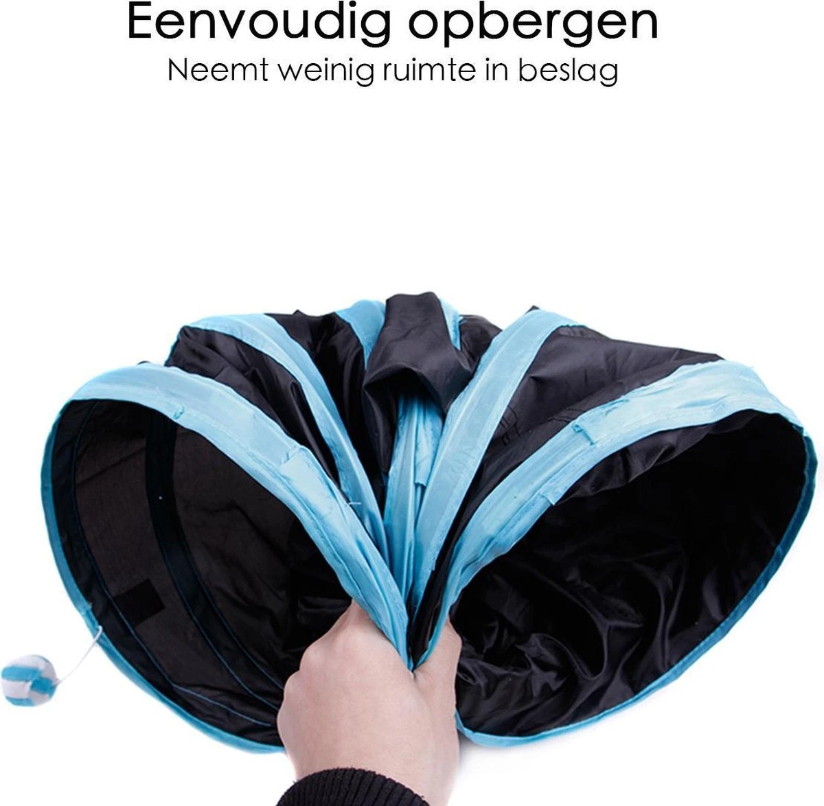 Merkloos Kattentunnel - Opvouwbaar - 3 Gangen - Voor Binnen En Buiten 8 Merkloos Kattentunnel - Opvouwbaar - 3 Gangen - Voor Binnen En Buiten - Afbeelding 6