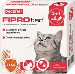Beaphar Fiprotec Kat - Vlooienbestrijding - >1 Kg - 4 Pipetten 15 Beaphar Fiprotec Kat - Vlooienbestrijding - >1 Kg - 4 Pipetten -Kattenproducten 1200x1177 2