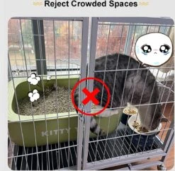 Merkloos XXL Premium Kattenkooi Met Kattenbak 2-laags Kattenkooien Voor Binnen - Grote Opvouwbare Kattenren - Kattenbench Kat Bench - Zwart Dierenverblijf -Kattenproducten 1200x1177 5