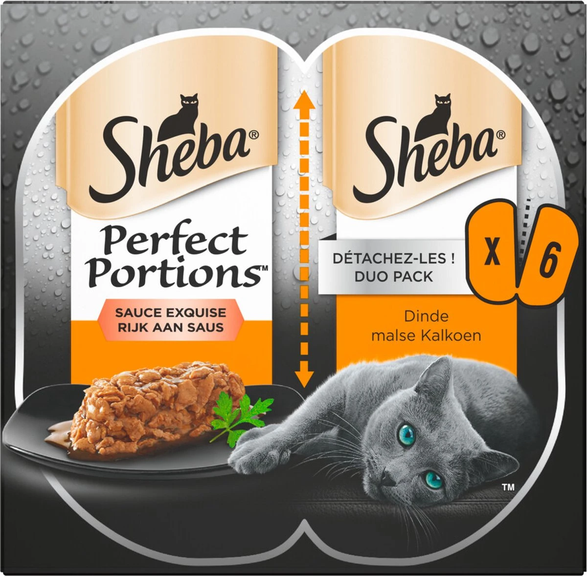 Sheba Perfect Portions In Saus Katten Natvoer - Kalkoen - 8 X 6 Stuks 4 Sheba Perfect Portions In Saus Katten Natvoer - Kalkoen - 8 X 6 Stuks - Afbeelding 2