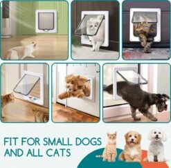 Nobleza Kattenluik Met Tunnel - 4 Vergrendelingsstanden - Weerbestendig - Binnen En Buiten - 20.5 X 19.7 Cm - Maat M - Wit 14 Nobleza Kattenluik Met Tunnel - 4 Vergrendelingsstanden - Weerbestendig - Binnen En Buiten - 20.5 X 19.7 Cm - Maat M - Wit -Kattenproducten 1200x1179 4