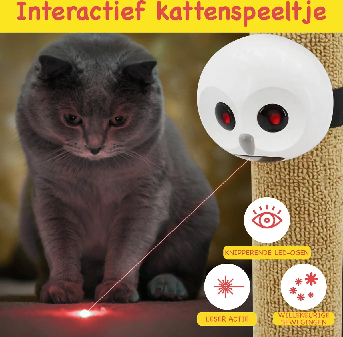 Kattenspeeltjes - Kattenspeelgoed Intelligentie - Laser - Kattenspeelgoed Elektrisch - Kattenspeelgoed Interactief 8 Kattenspeeltjes - Kattenspeelgoed Intelligentie - Laser - Kattenspeelgoed Elektrisch - Kattenspeelgoed Interactief - Afbeelding 6