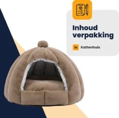 MIRO Katten Huis - Kattenhuizen - Kattenhok - Kattenmand - Dierenhuis - Extra Zacht - Bruin 21 MIRO Katten Huis - Kattenhuizen - Kattenhok - Kattenmand - Dierenhuis - Extra Zacht - Bruin -Kattenproducten 1200x1185 11