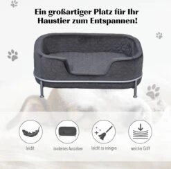 PawHut Hondenbank Met Rugleuning Huisdierenbank Met Metalen Poten Hondenbed Kattenbank D04-157 20 PawHut Hondenbank Met Rugleuning Huisdierenbank Met Metalen Poten Hondenbed Kattenbank D04-157 -Kattenproducten 1200x1185 7