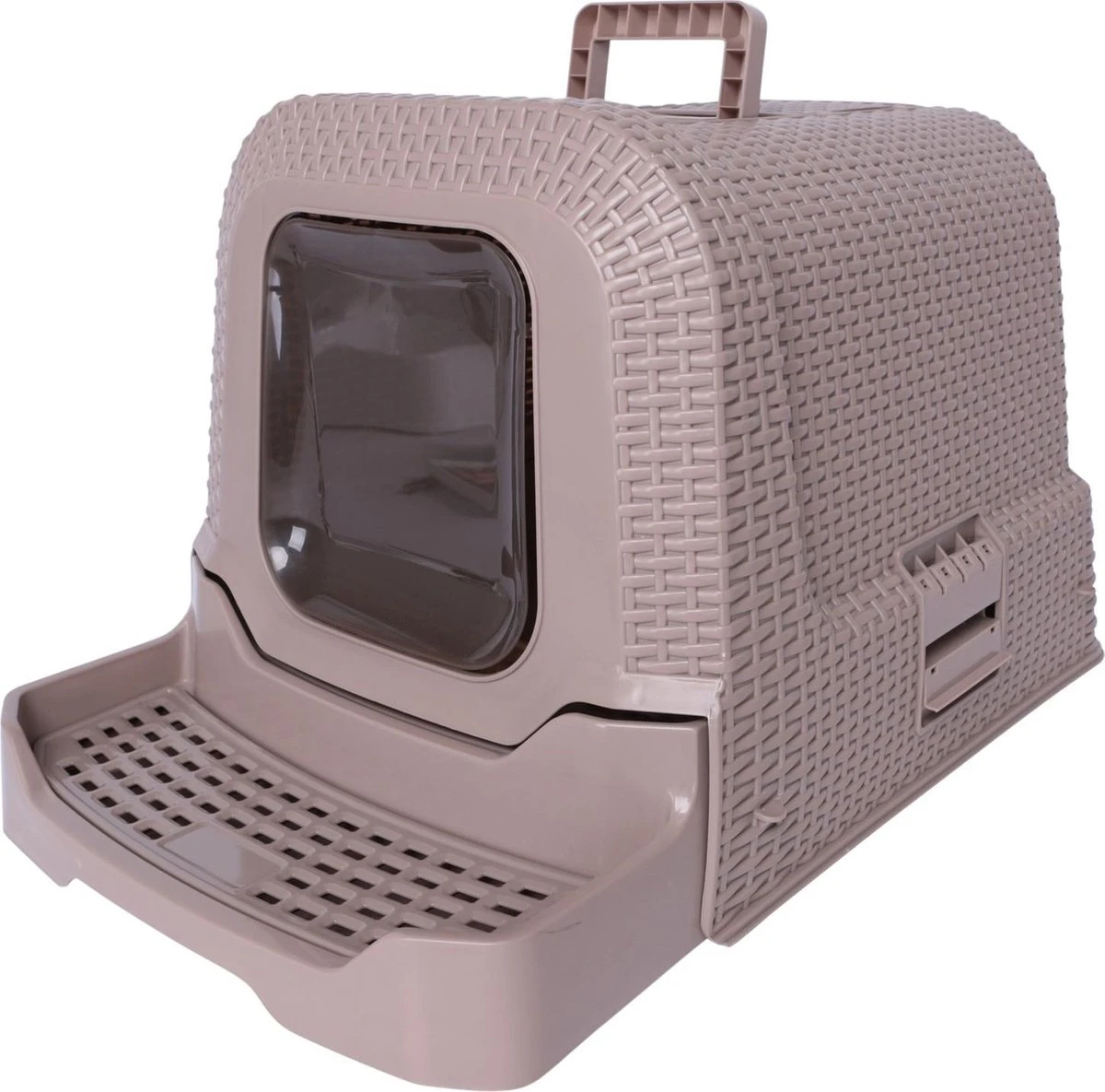 Adori Kattentoiltet Rattan Taupe - Kattenbakken - 69x42x41 Cm 3 Adori Kattentoiltet Rattan Taupe - Kattenbakken - 69x42x41 Cm