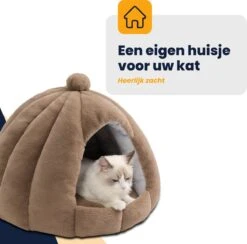 MIRO Katten Huis - Kattenhuizen - Kattenhok - Kattenmand - Dierenhuis - Extra Zacht - Bruin 20 MIRO Katten Huis - Kattenhuizen - Kattenhok - Kattenmand - Dierenhuis - Extra Zacht - Bruin -Kattenproducten 1200x1186 11