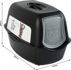 Rotho Kattenbak Bailey Zwart 7 Rotho Kattenbak Bailey Zwart -Kattenproducten 1200x1186 6