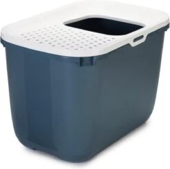 Savic Hop In Kattenbak - Steenblauw/wit -Kattenproducten 1200x1188 5