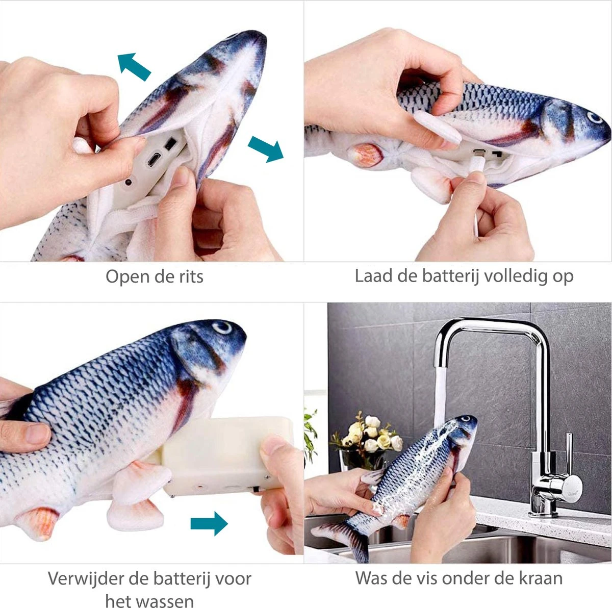 Filo Elektrisch Kattenspeeltje Bewegende Vis 30CM Met Kattenkruid + Goudvis 20CM - Interactief Speelgoed Katten - Elektronisch Kattenspeelgoed - Dansende Elektrische Speelvis Kat - Kattenspeeltjes Intelligentie - Speelgoed Kittens - Speeltjes Kitten 4 Filo Elektrisch Kattenspeeltje Bewegende Vis 30CM Met Kattenkruid + Goudvis 20CM - Interactief Speelgoed Katten - Elektronisch Kattenspeelgoed - Dansende Elektrische Speelvis Kat - Kattenspeeltjes Intelligentie - Speelgoed Kittens - Speeltjes Kitten - Afbeelding 2