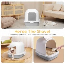 Nobleza ZSW - Kattenbak Met Kattenbakschep - 54x41x45 Cm - Grijs- L 15 Nobleza ZSW - Kattenbak Met Kattenbakschep - 54x41x45 Cm - Grijs- L -Kattenproducten 1200x1196 4