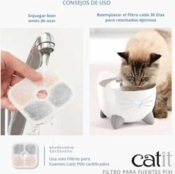 Catit Pixi Fountain Filter Cartridge - Kattendrinkbak - 6 Stuks -Kattenproducten 1200x1197 1