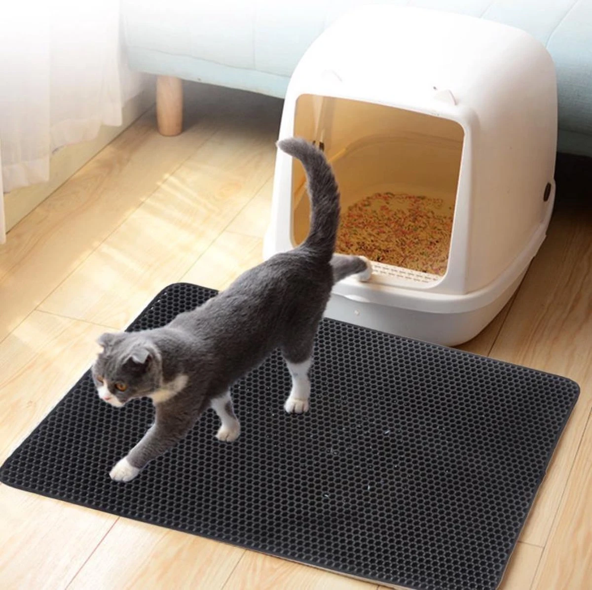 Oorspronkelijke Kattenbakmat, Kattenbak Mat Accessoire, Grit Opvangen, Honinggraad, Katten Mat, Waterdichte Dubbele Laag, Zwart, Urine/water Afstotend, Kat & Kitten, Cat Litter Mat 40x50cm 3 Oorspronkelijke Kattenbakmat, Kattenbak Mat Accessoire, Grit Opvangen, Honinggraad, Katten Mat, Waterdichte Dubbele Laag, Zwart, Urine/water Afstotend, Kat & Kitten, Cat Litter Mat 40x50cm
