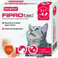 Beaphar Fiprotec Kat - Vlooienbestrijding - >1 Kg - 4 Pipetten 13 Beaphar Fiprotec Kat - Vlooienbestrijding - >1 Kg - 4 Pipetten -Kattenproducten 1200x1198 5