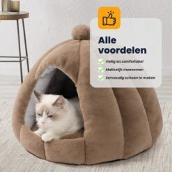 MIRO Katten Huis - Kattenhuizen - Kattenhok - Kattenmand - Dierenhuis - Extra Zacht - Bruin 23 MIRO Katten Huis - Kattenhuizen - Kattenhok - Kattenmand - Dierenhuis - Extra Zacht - Bruin -Kattenproducten 1200x1200 1008