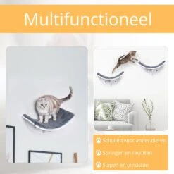 Merkloos Paws And Claws - Cat Shelf – Hangmat Kat – Kattenplank - Kattenbed - Wasbaar – Wandmontage – MDF - Wit 13 Merkloos Paws And Claws - Cat Shelf – Hangmat Kat – Kattenplank - Kattenbed - Wasbaar – Wandmontage – MDF - Wit -Kattenproducten 1200x1200 1028