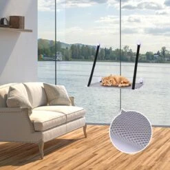 Nobleza 40AG6 - Kattenhangmat - Hangmat Kat - 60x32cm - Kattenhangmat Raam – Kattenbed - Kattenhangmand - Kattenkussen - Grijs 13 Nobleza 40AG6 - Kattenhangmat - Hangmat Kat - 60x32cm - Kattenhangmat Raam – Kattenbed - Kattenhangmand - Kattenkussen - Grijs -Kattenproducten 1200x1200 1052