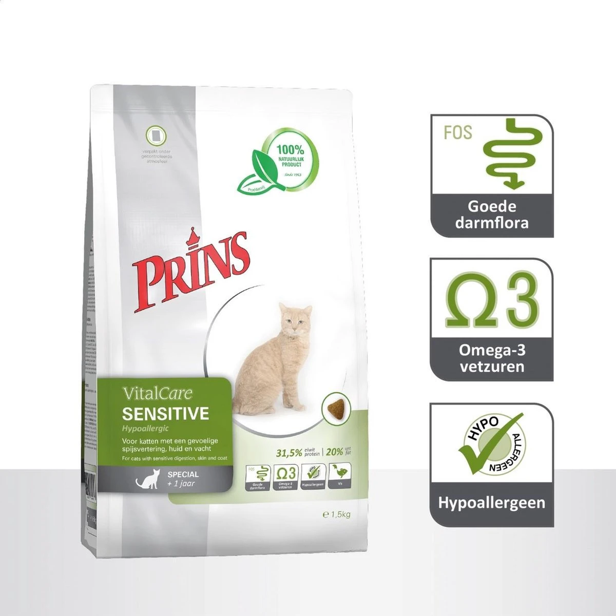 Prins - VitalCare Sensitive Hypoallergic - Kattenvoer - 5 Kg 13 Prins - VitalCare Sensitive Hypoallergic - Kattenvoer - 5 Kg - Afbeelding 11